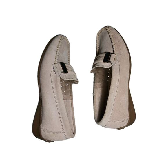 PIERRO MASETTI Kiowa Blush Pink Suede Leather Moc Loafers Size 7.5 US 38 EU - Picture 6 of 9